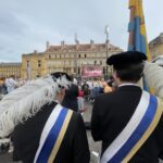 Unsere Chargenabordnung während dem Hochamt mit Papst Leo XIV. auf dem Place Jean Paul II.